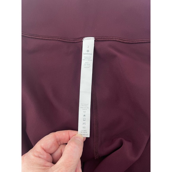 LULULEMON Wunder Under High-Rise Tight 28" Full-On Luxtreme Cassis Size 2 - Picture 6 of 9